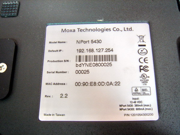 MOXA NPORT 5430 - PLC DCS SERVO Control MOTOR POWER SUPPLY IPC ROBOT